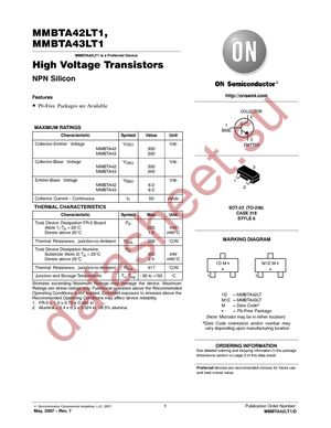 MMBTA42LT1G datasheet  